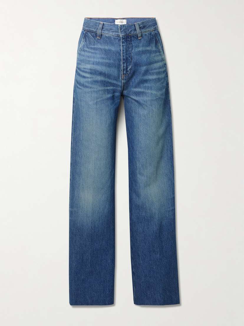 Frame The Bow High-rise Wide-leg Jeans