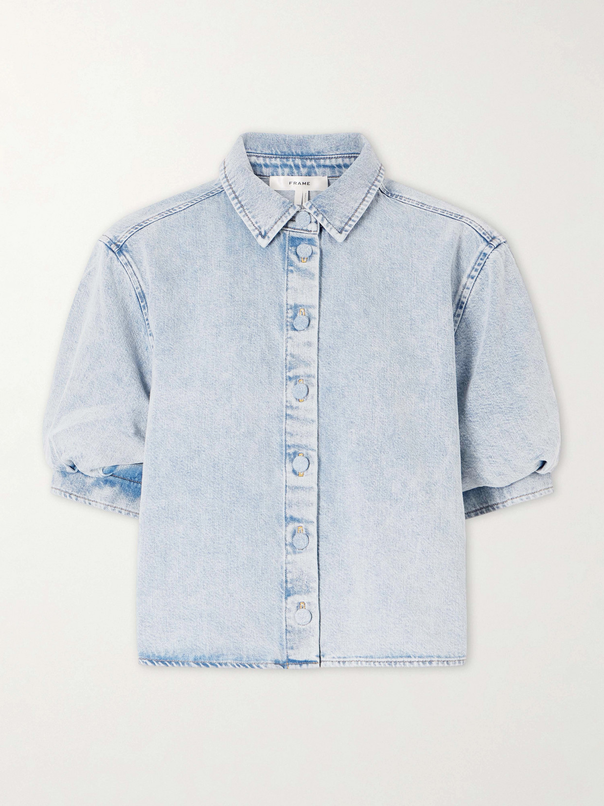 Frame Recycled Denim Shirt In Blue