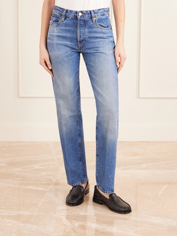 FRAME Essential recycled mid-rise straight-leg jeans