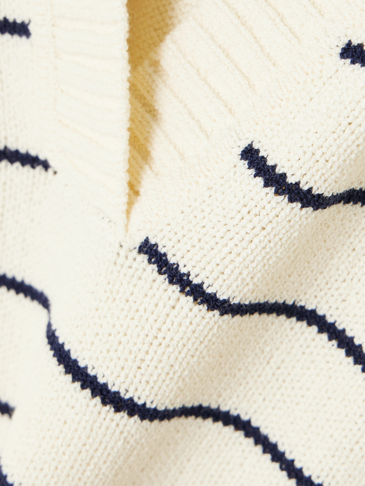 The Striped Easy Cotton-Blend Polo Sweater