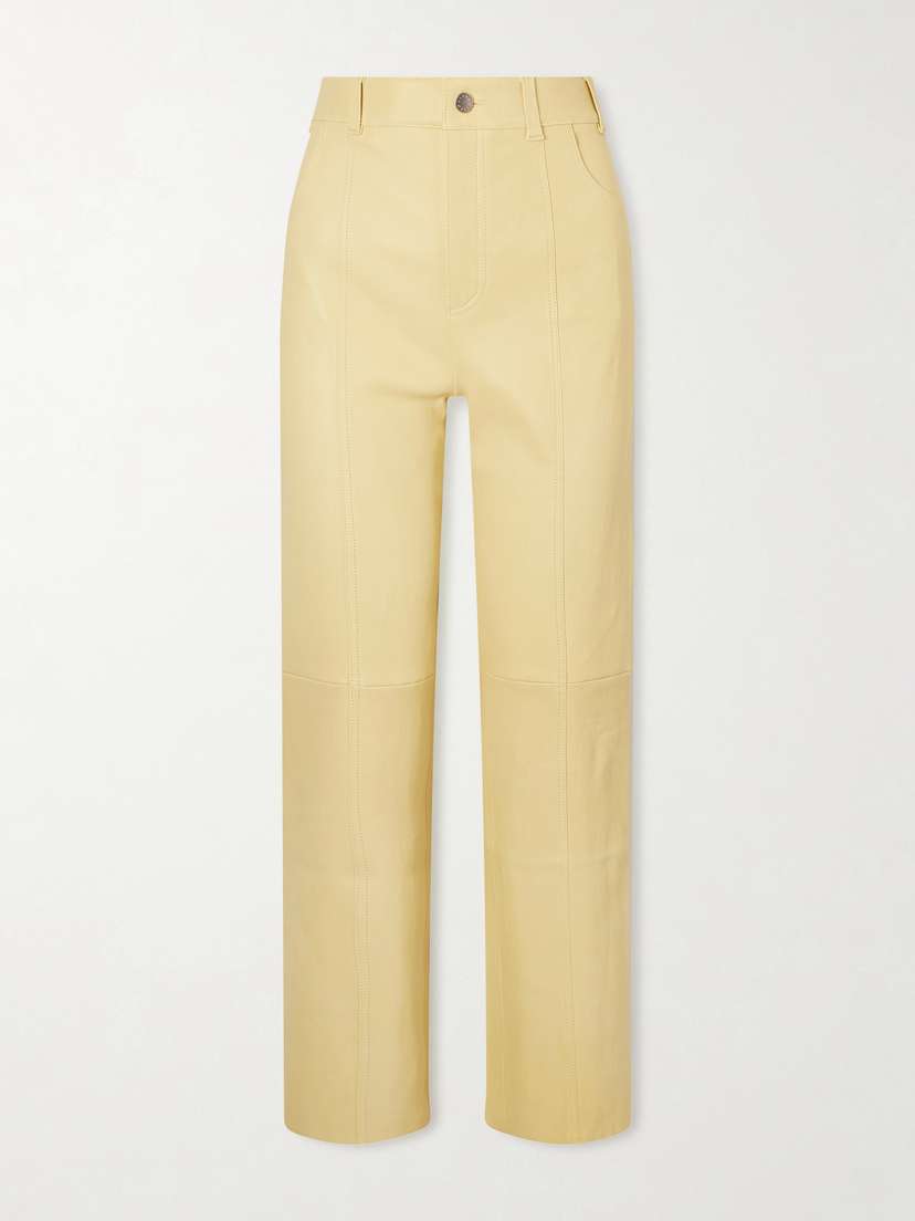 STOULS Benny Leather Straight-leg Pants