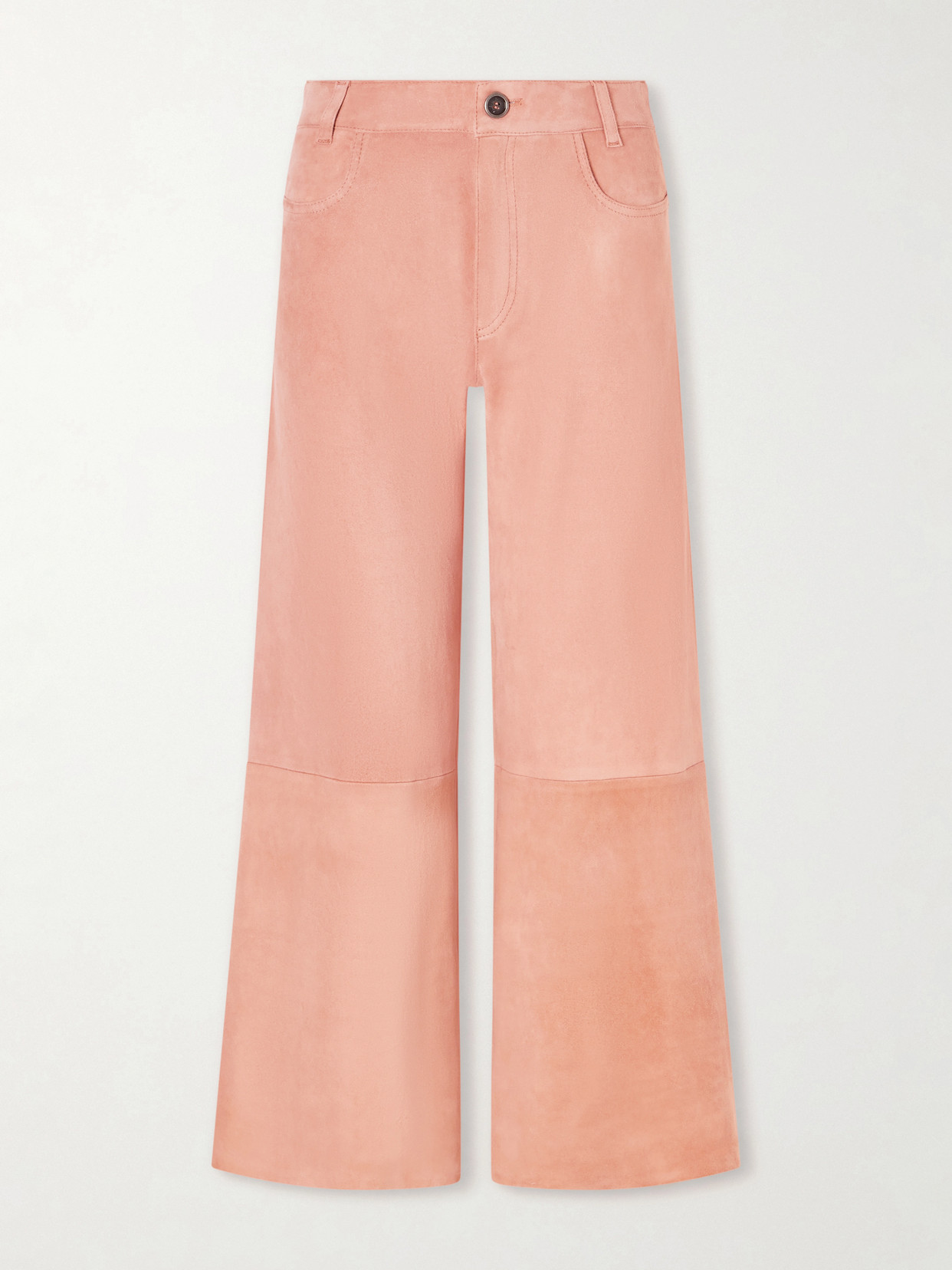 Stouls Lilou Suede Wide-leg Pants In Pink