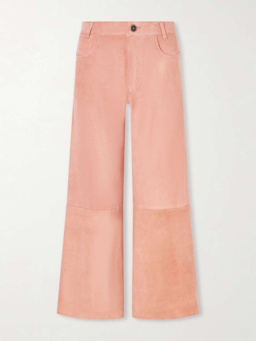 STOULS Lilou Suede Wide-leg Pants