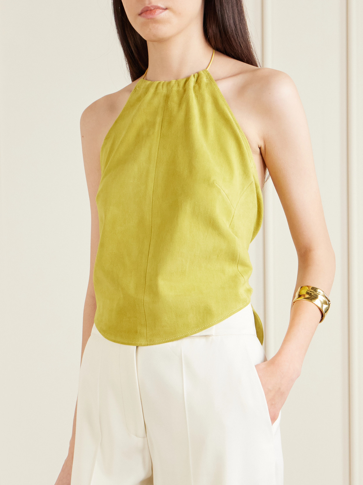 Rosie Suede Halterneck Top