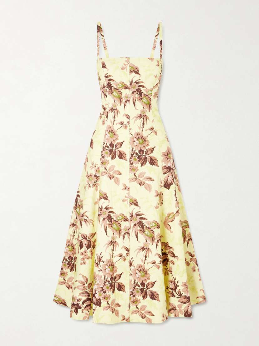 Cara Cara Gimlet Floral-print Linen Dress