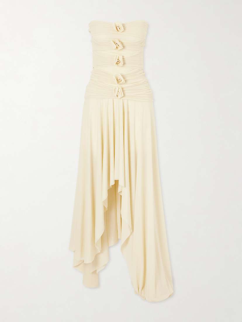 Maygel Coronel Andi Draped Jersey Maxi Dress