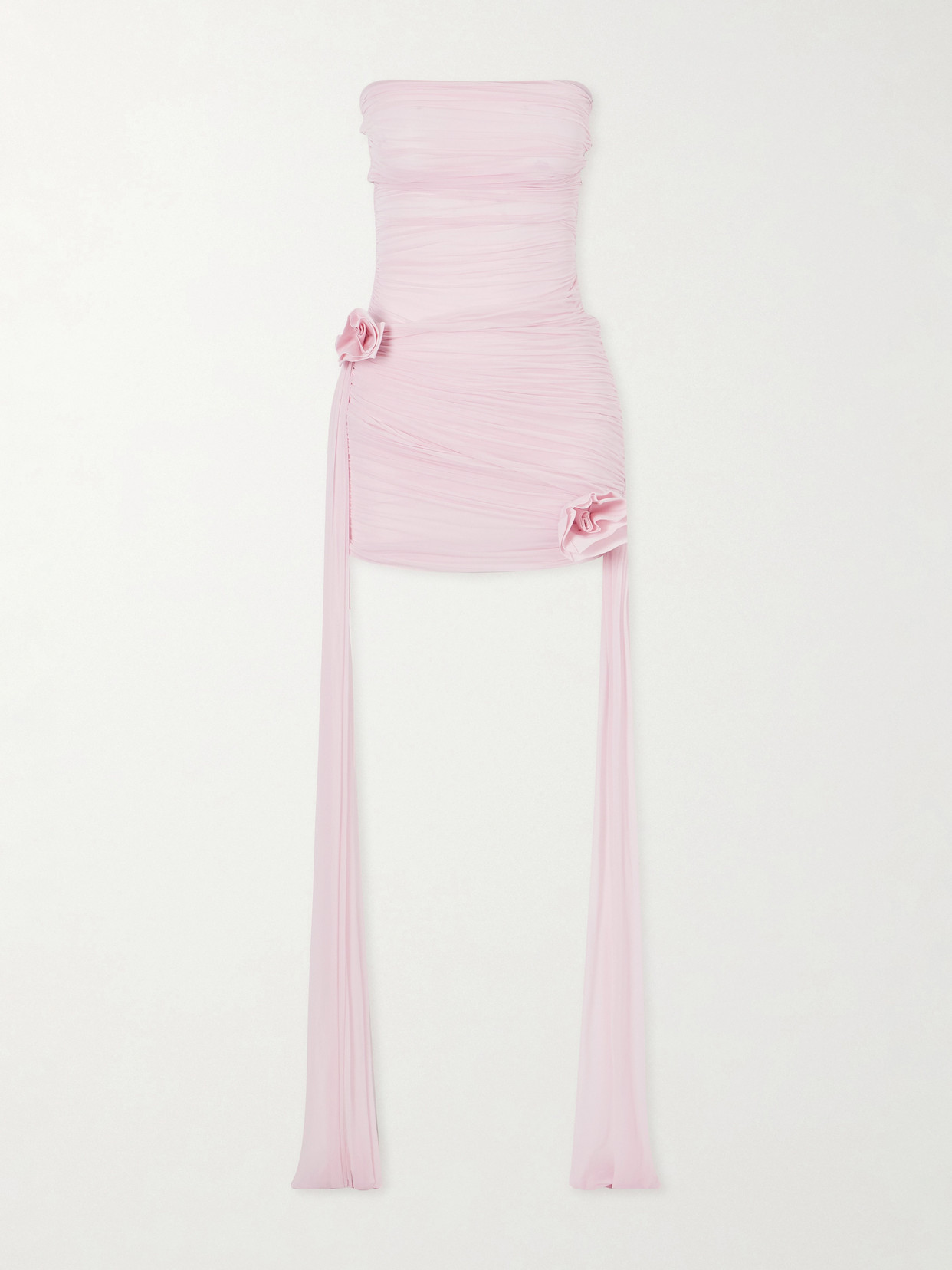 Maygel Coronel Arena Draped Jersey Mini Dress In Pink