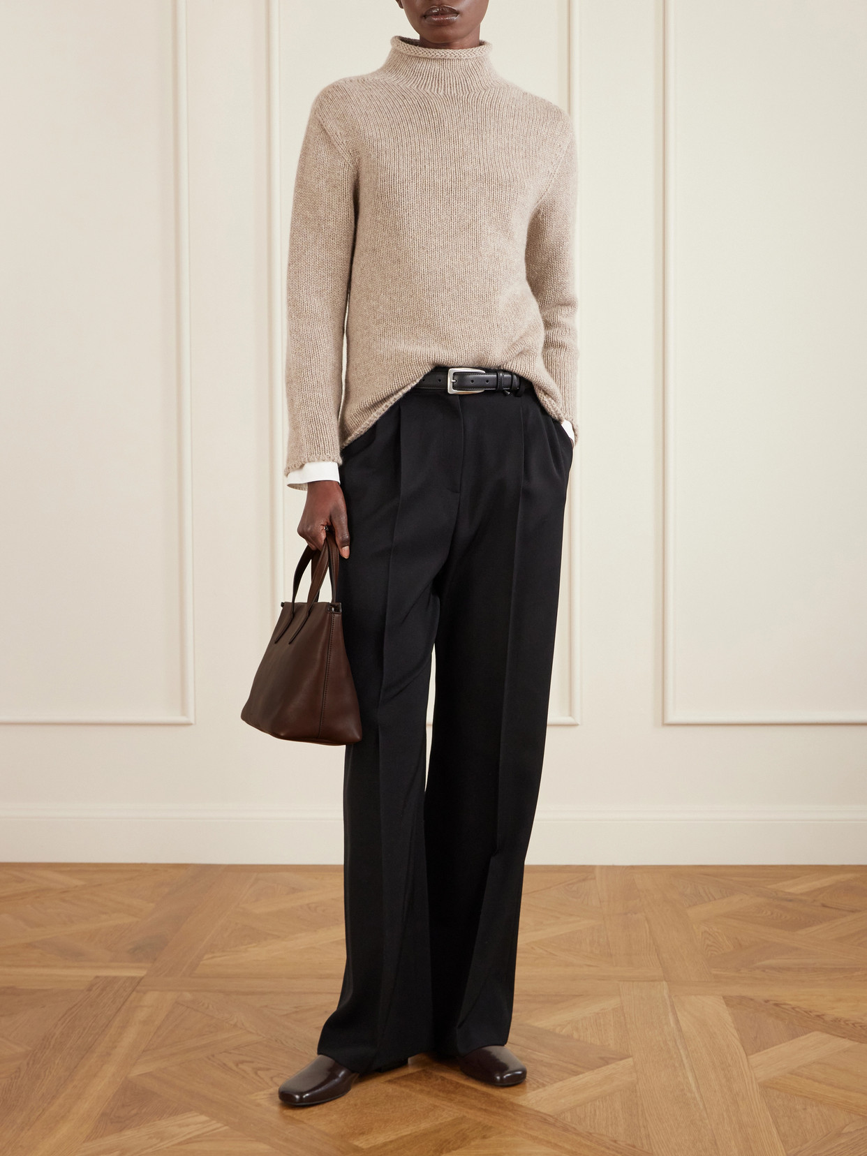 Marcel Textured-Leather Tote Bag