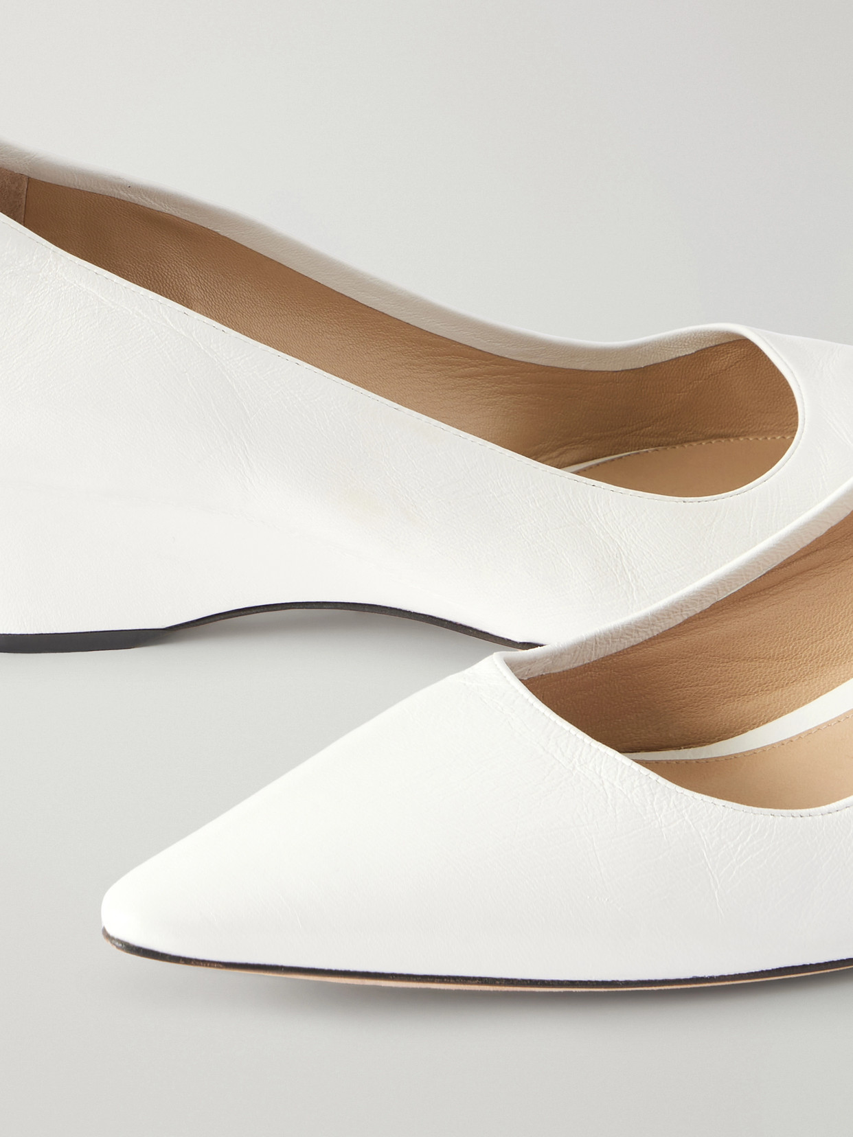 Liisa Leather Wedge Pumps