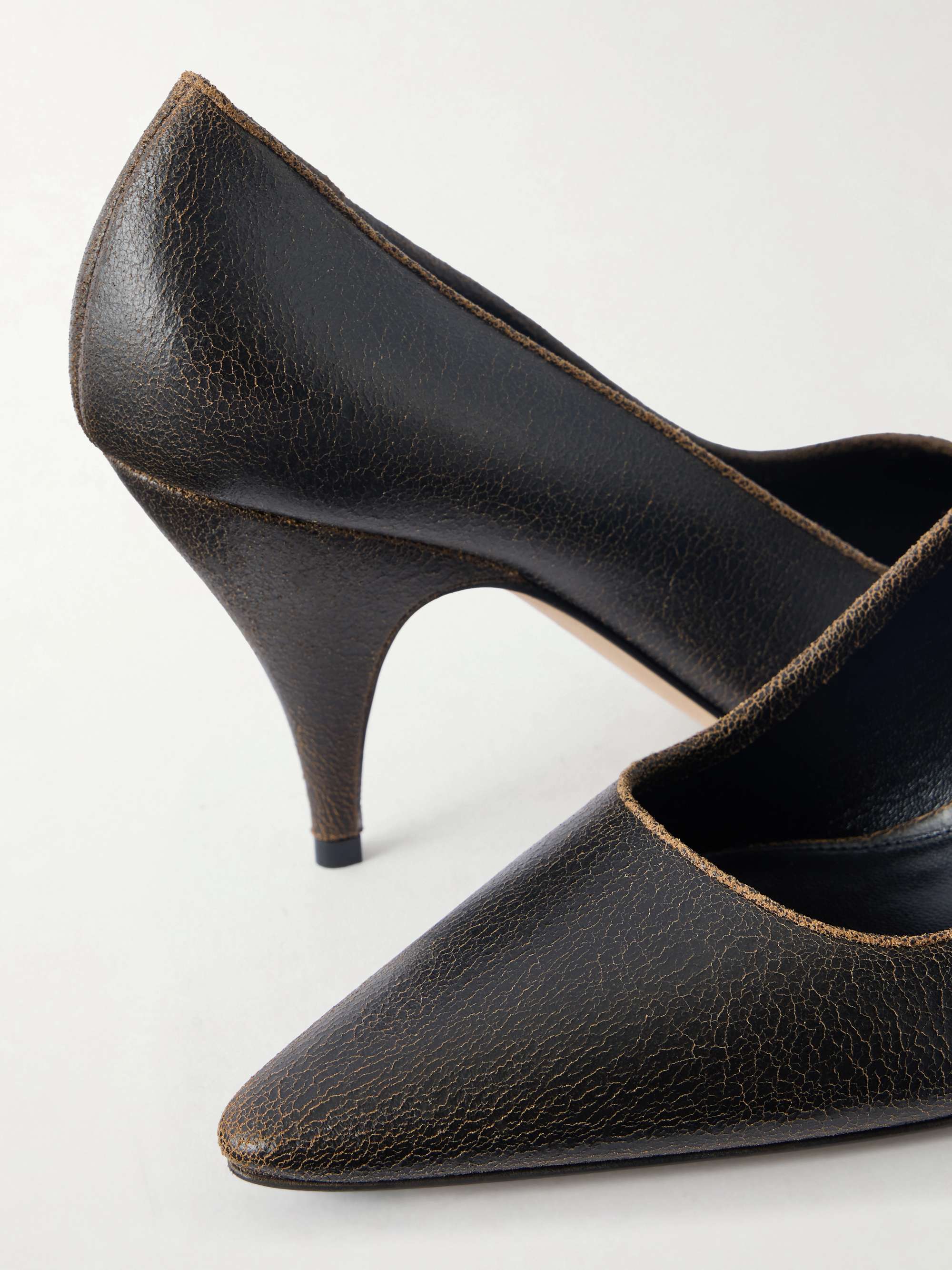 THE ROW Liisa waxed suede pumps | NET-A-PORTER