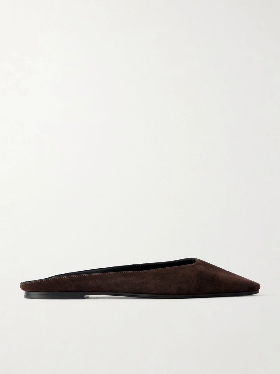 June suede point-toe mules