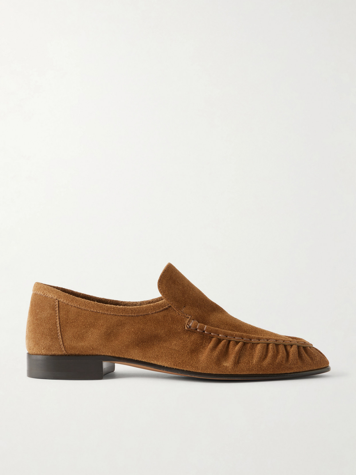 The Row - Soft Suede Loafers - Brown
