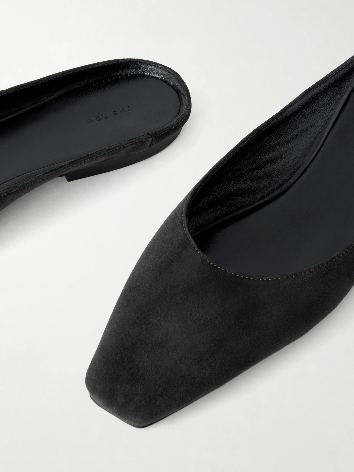 June Suede Point-Toe Mules
