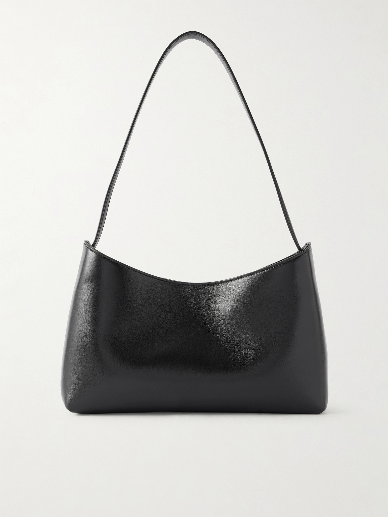 The Row - Alma Small Leather Shoulder Bag - Black