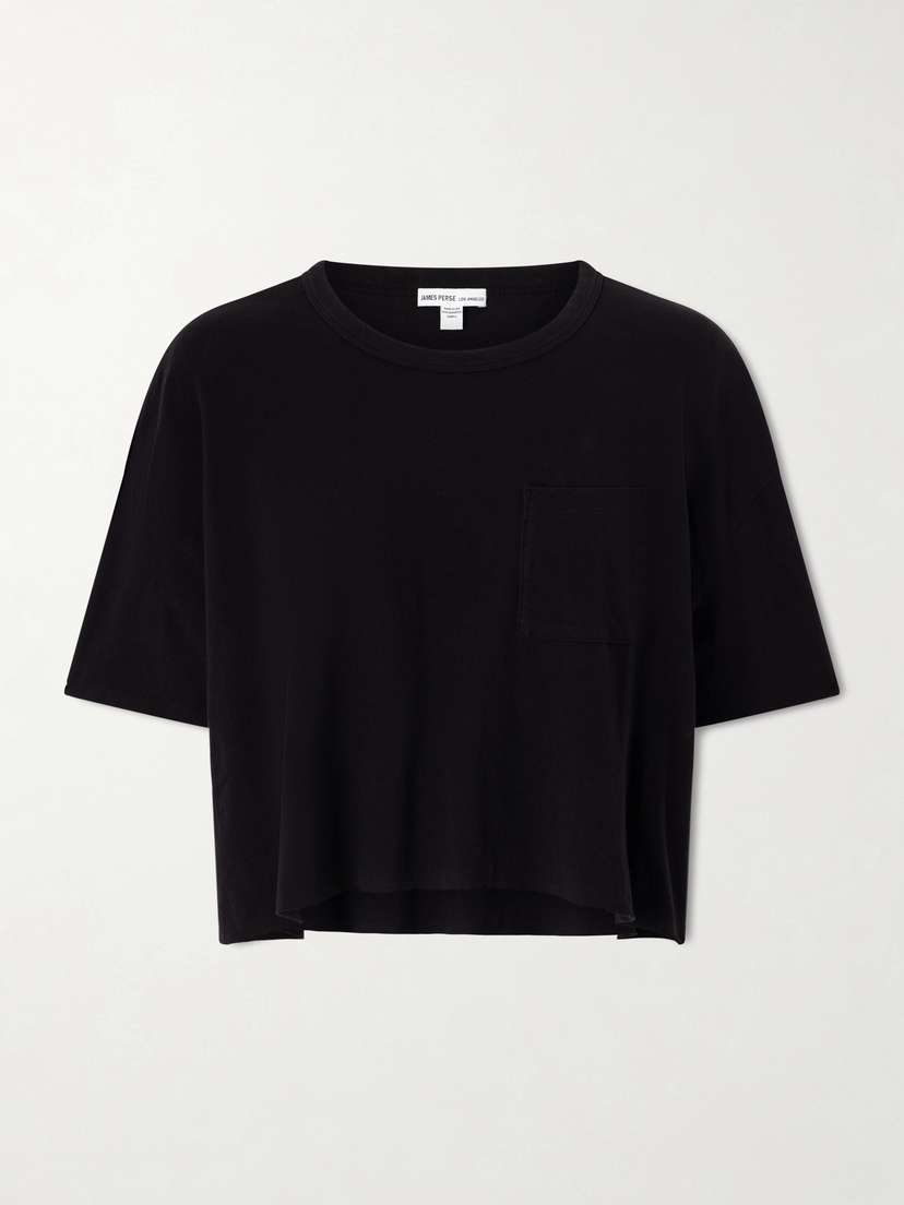 James Perse Cropped Cotton-blend Jersey T-shirt
