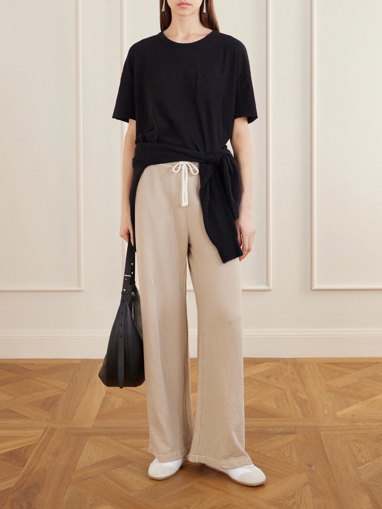 Cropped Cotton-Blend Jersey T-Shirt