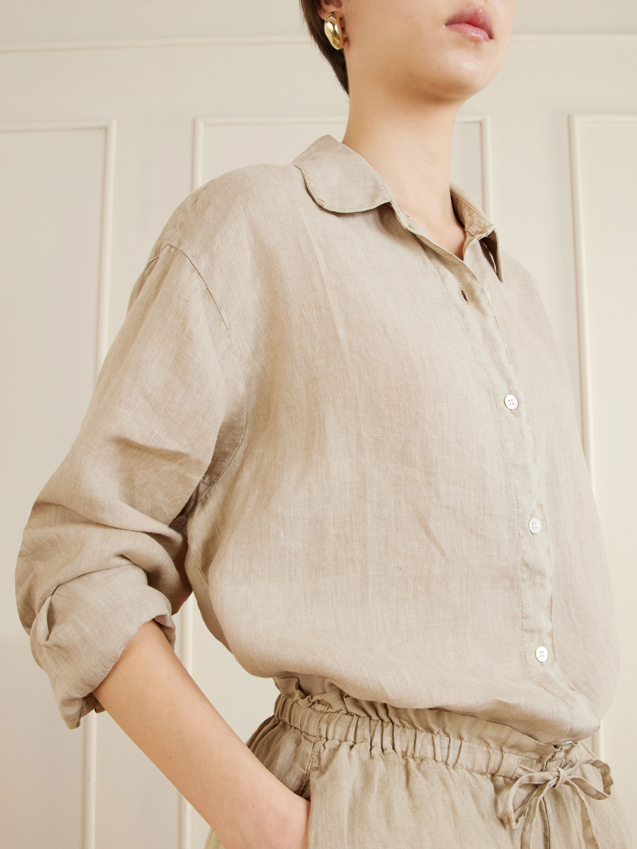 Linen-Canvas Shirt