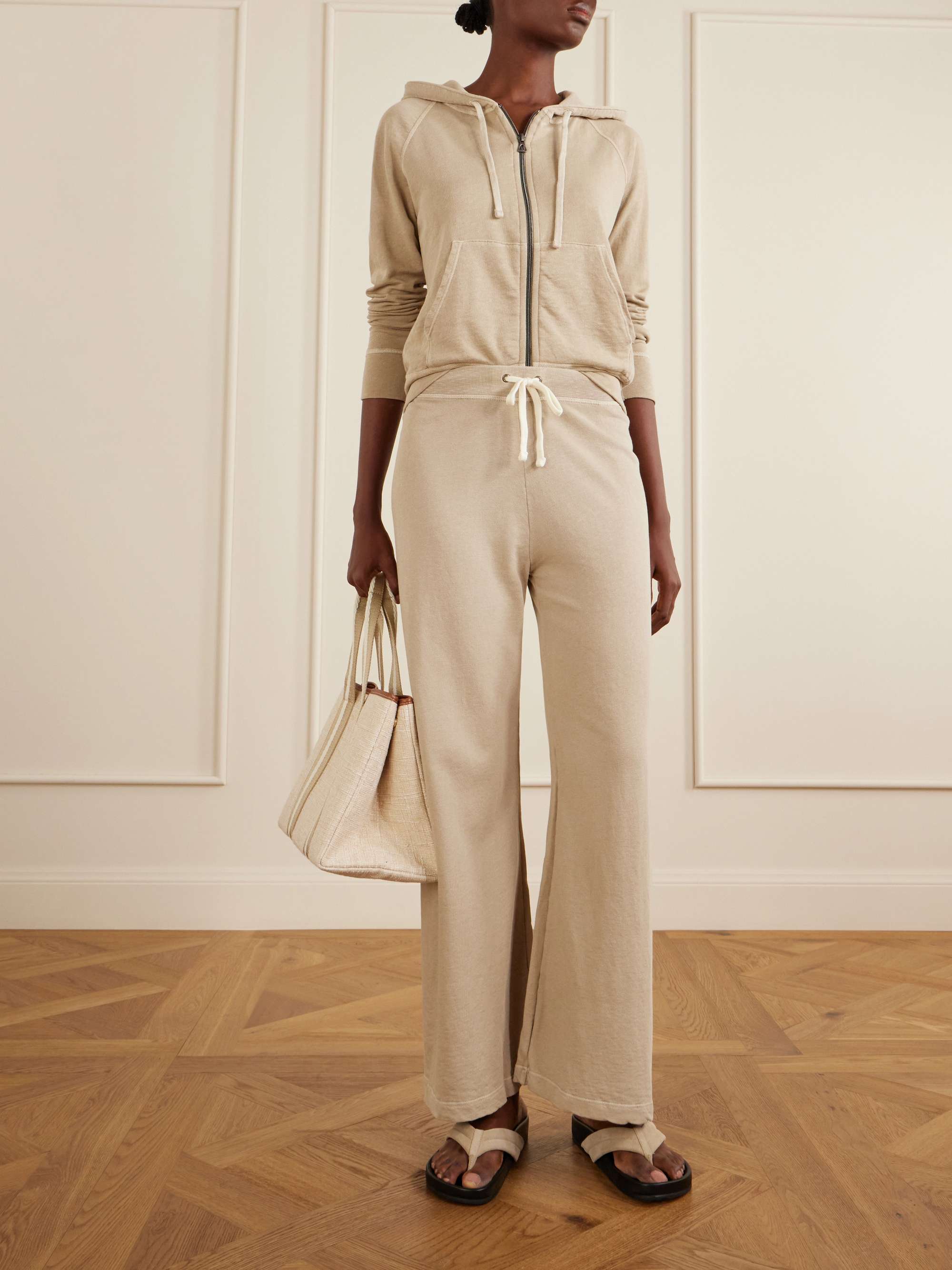 JAMES PERSE Vintage Supima cotton-jersey hoodie