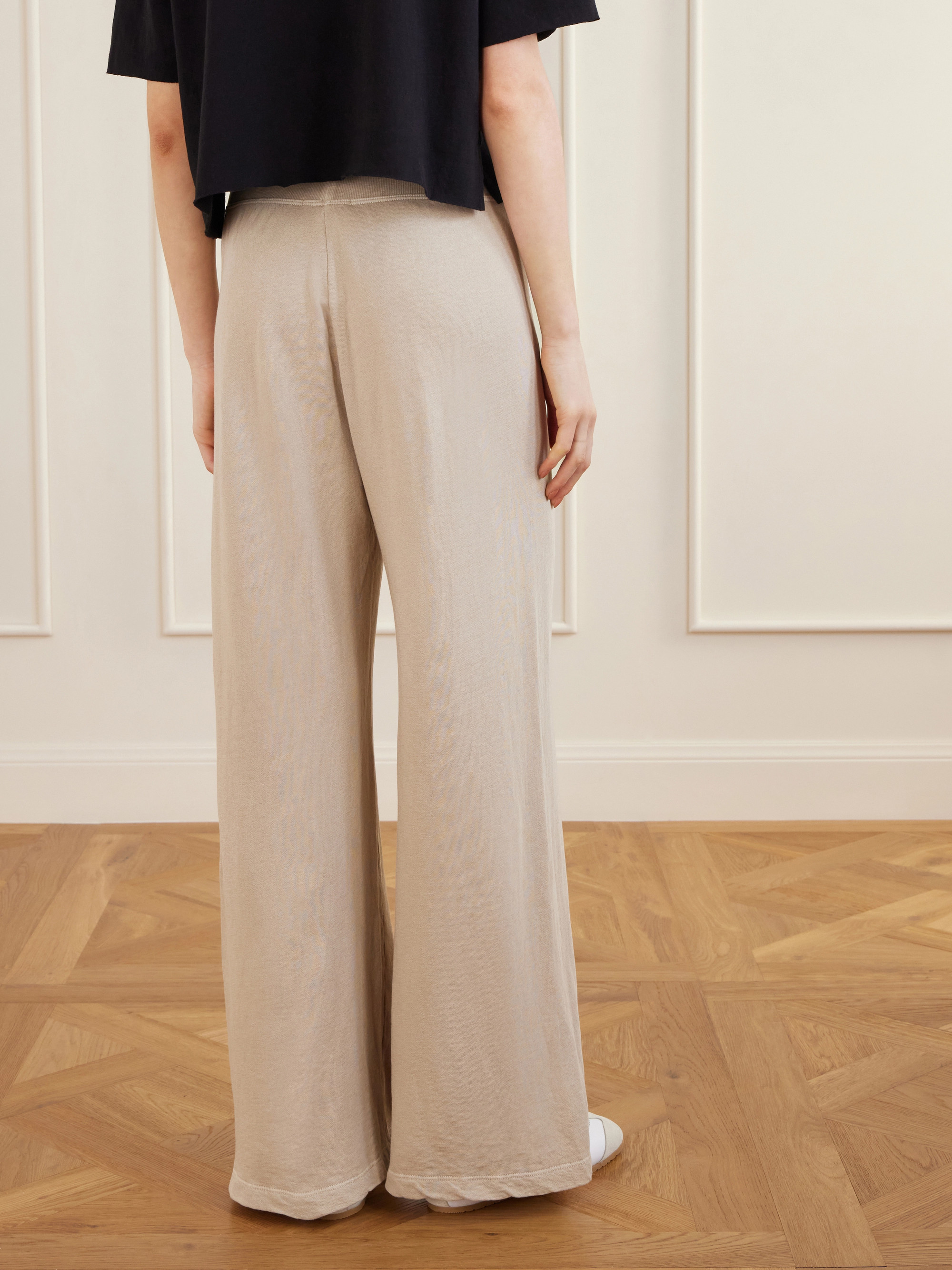 James Perse Cotton-terry wide-leg sweatpants