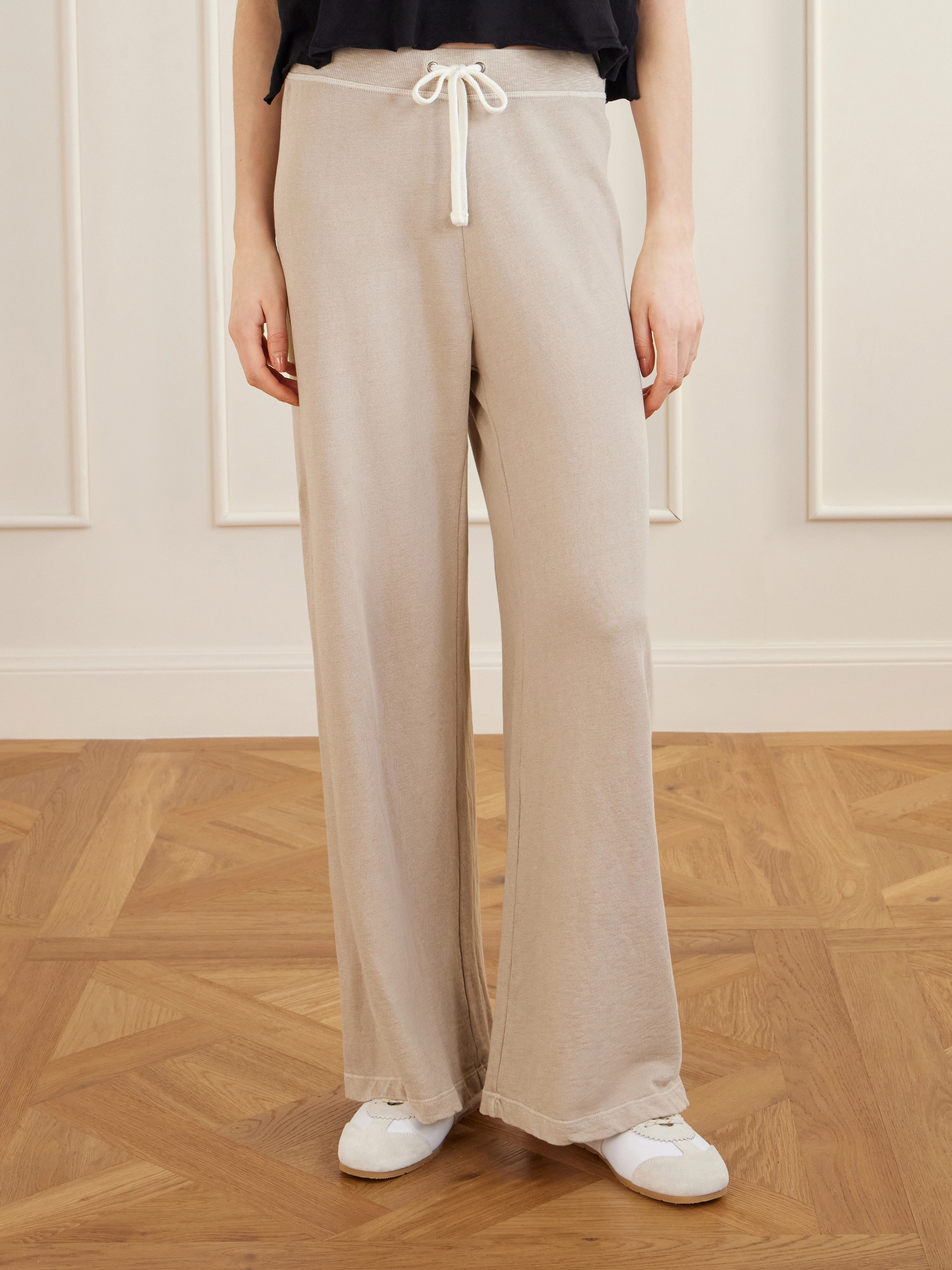 James Perse Cotton-terry wide-leg sweatpants