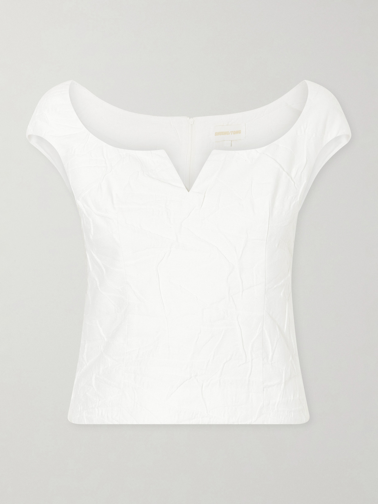 Shushu/Tong - Crinkled Cotton-Blend Top