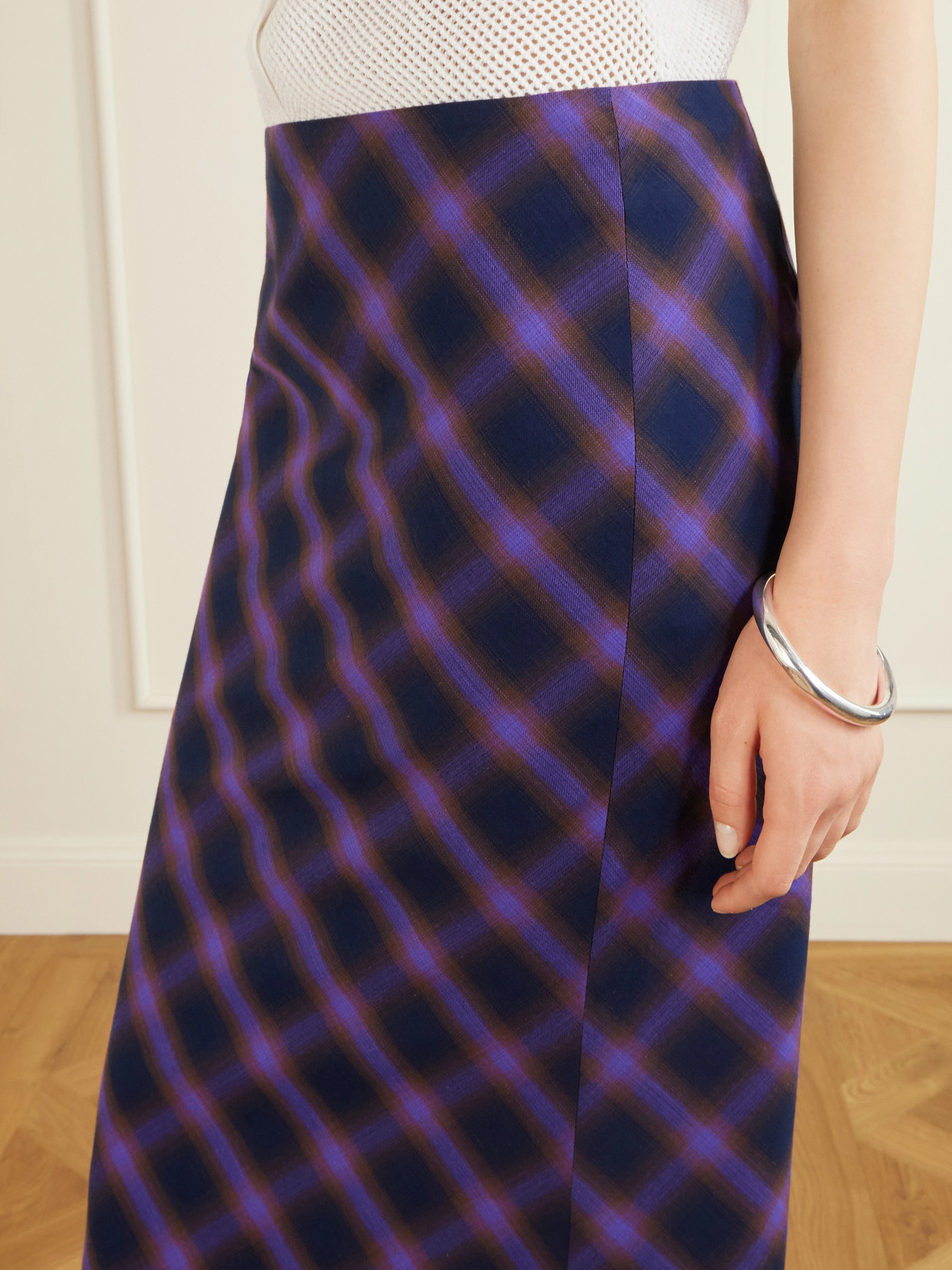 Shushu/Tong - Checked Cotton-Blend Midi