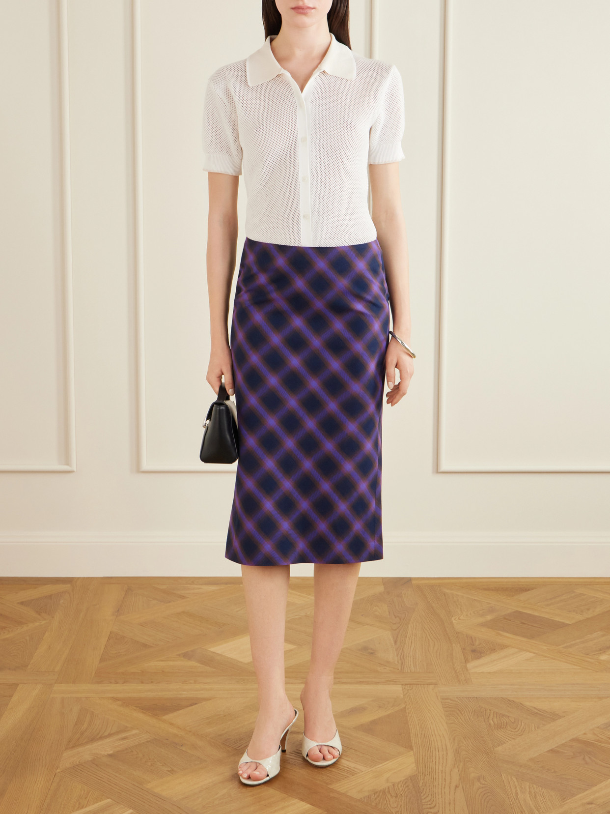 Shushu/Tong - Checked Cotton-Blend Midi