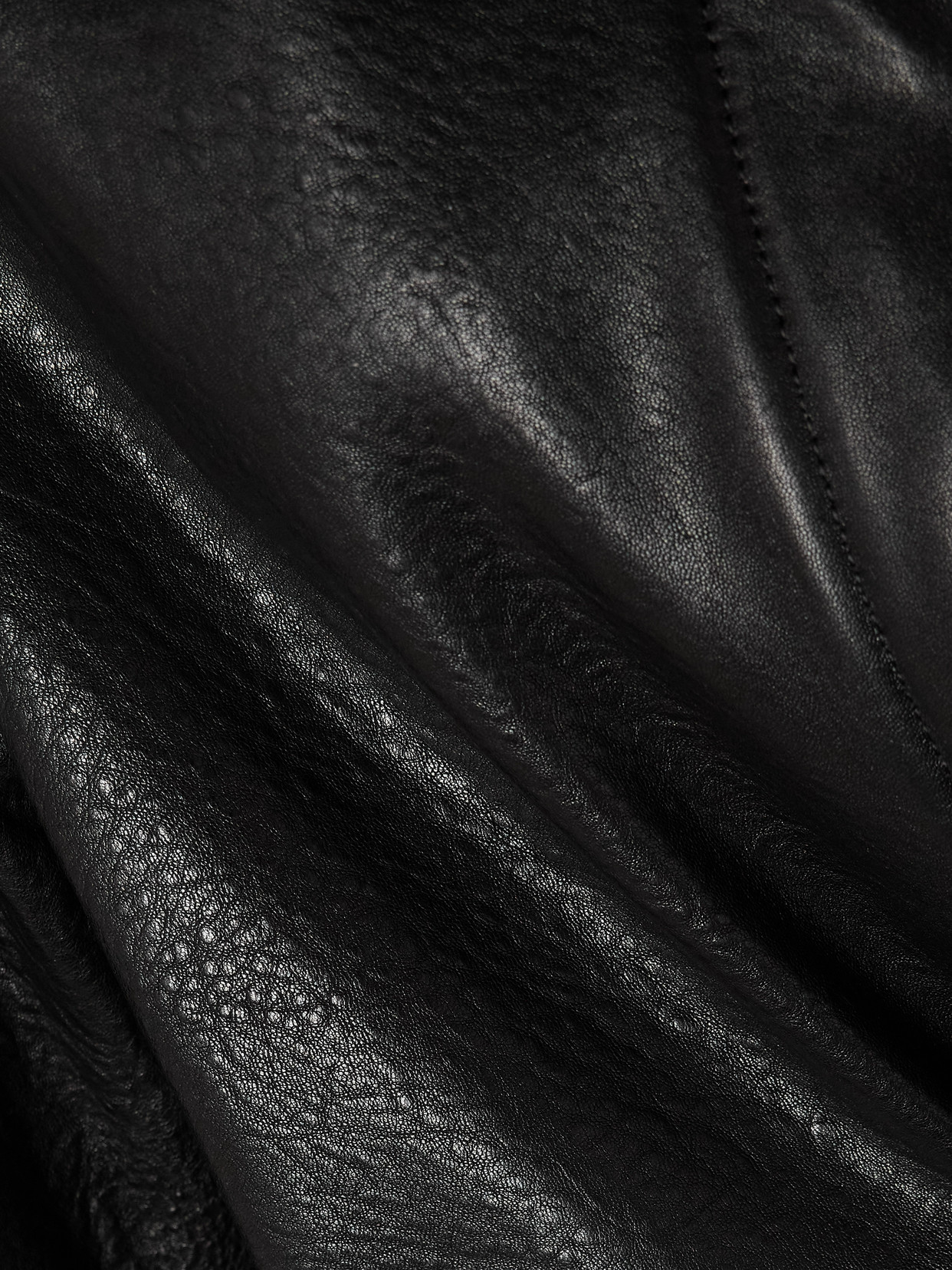 Ansel Oversized Textured-Leather Jacket