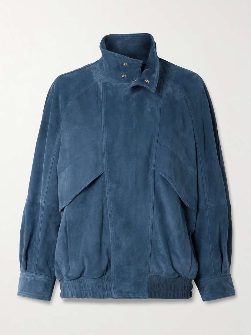 Nour Hammour Ariste Oversized Paneled Suede Jacket