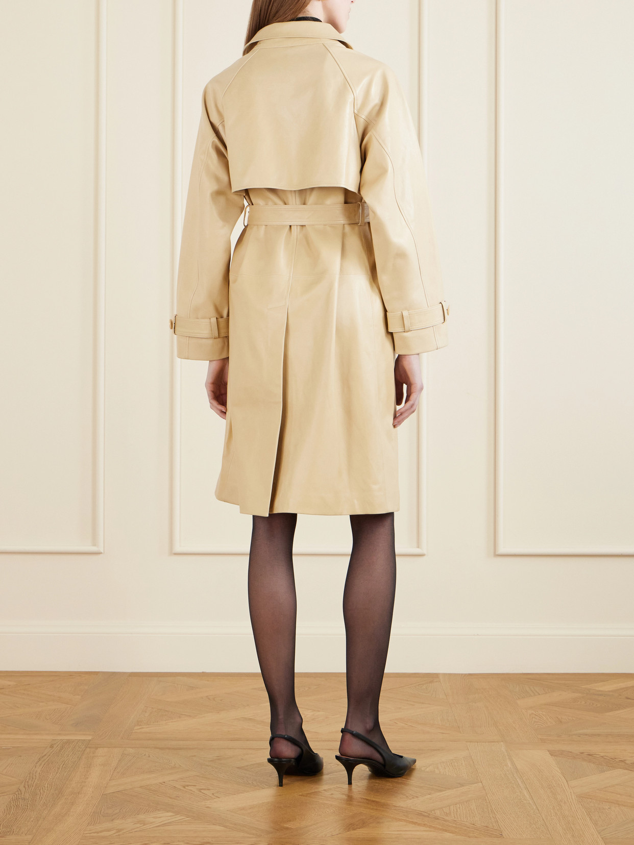 Double-Breasted Belted Trench Coat