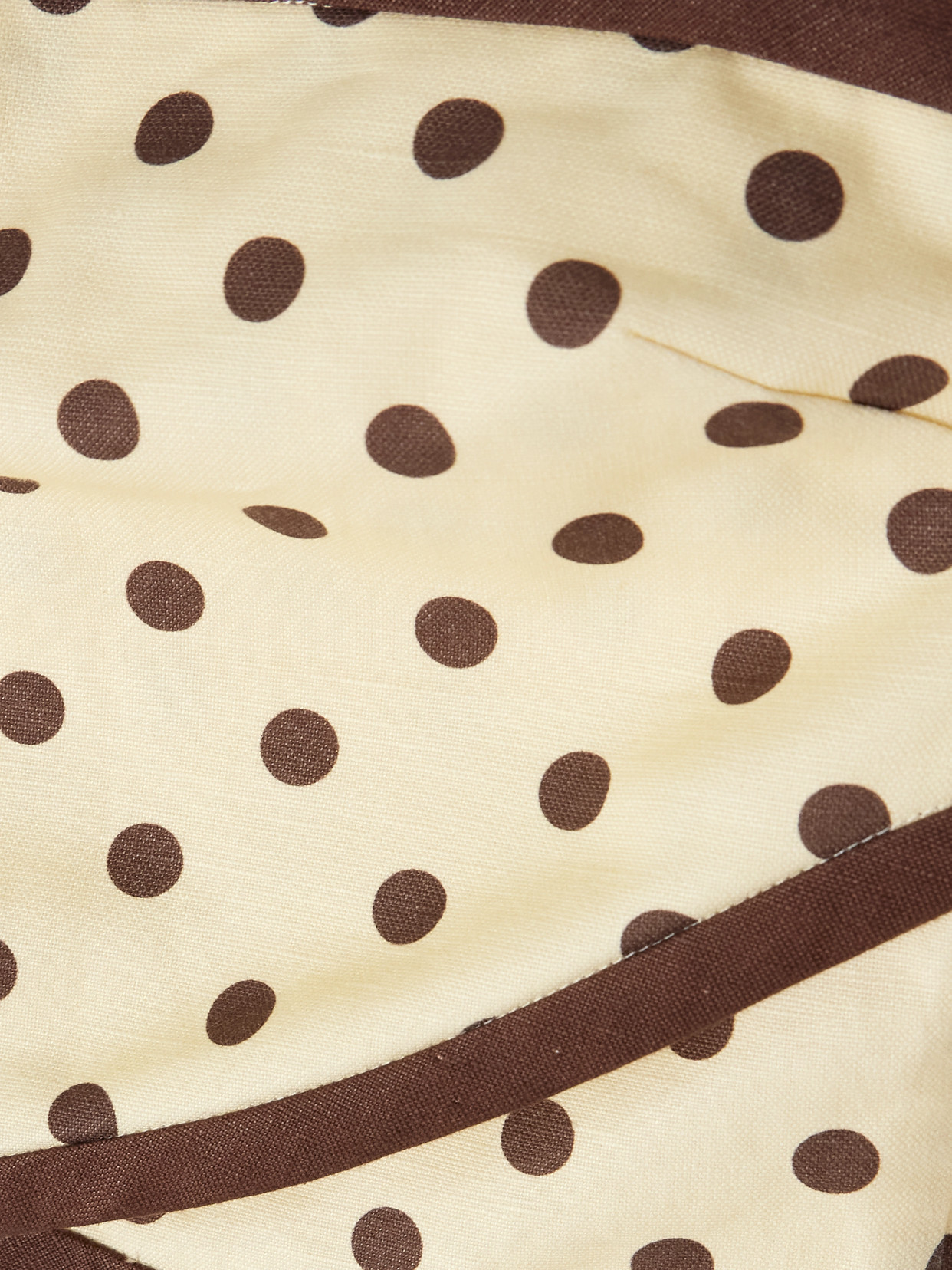 Bowie Cropped Strapless Polka-Dot Linen And Cotton-Blend Top