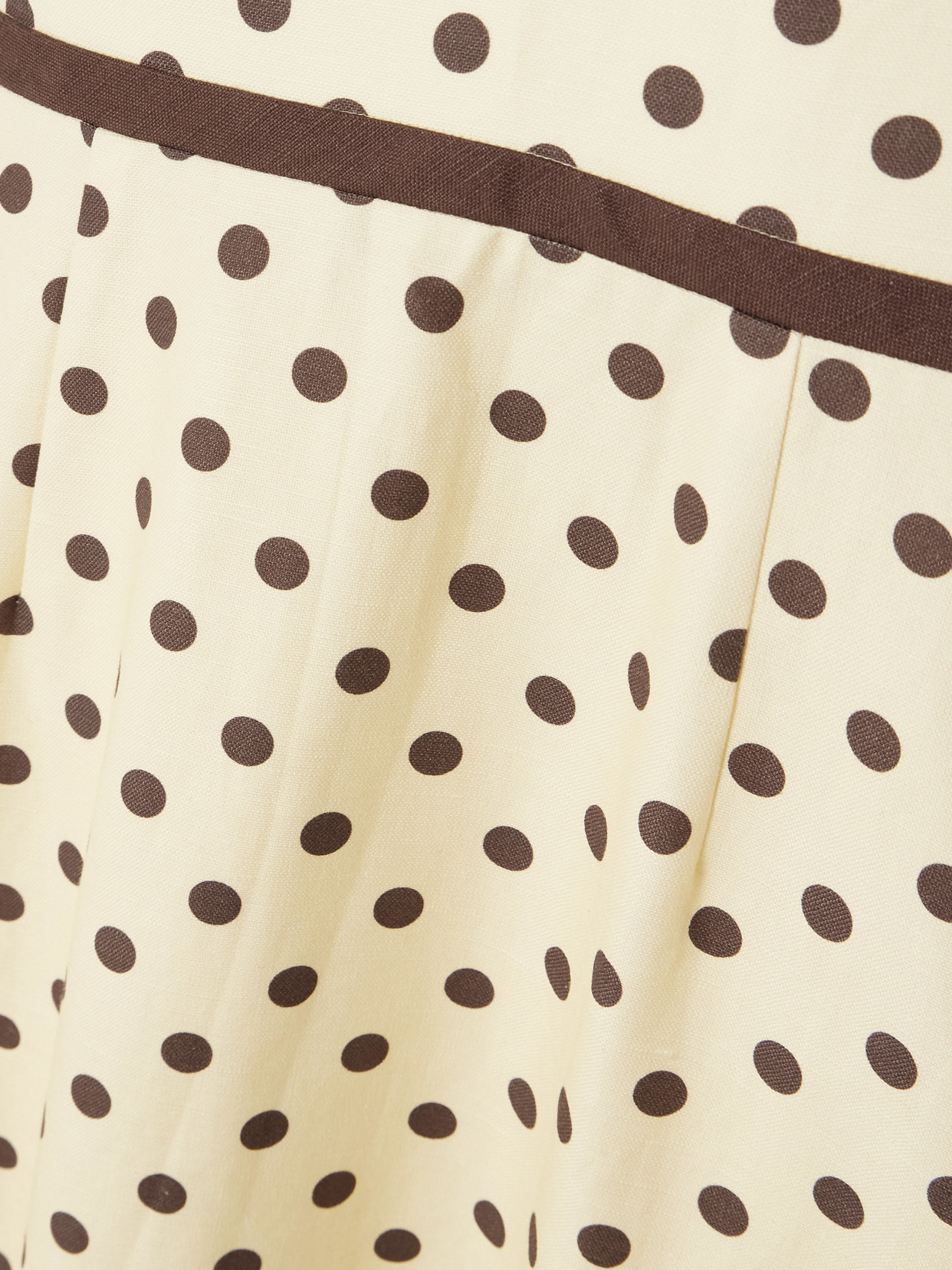 Posse Bowie Polka-dot Linen And Cotton-blend Halterneck Midi Dress In Yellow