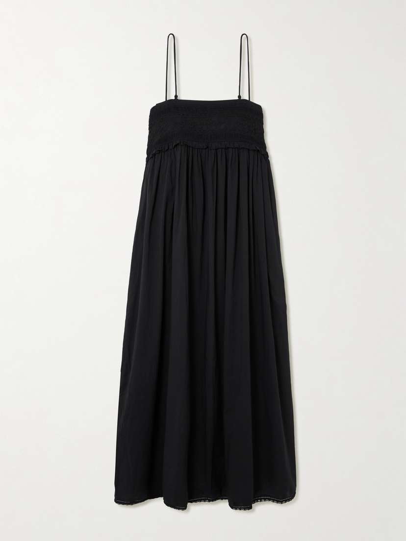 Posse Danielle Lace-trimmed Cotton Midi Dress