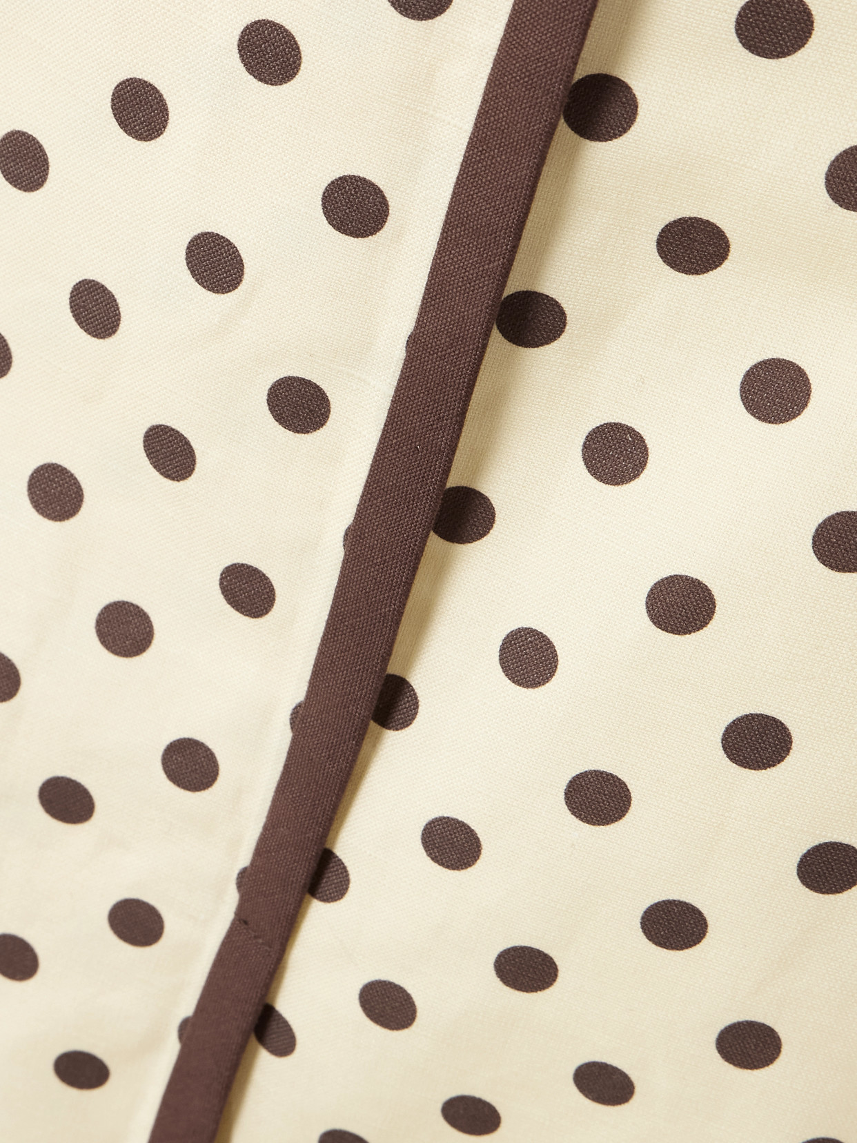 Bowie Wrap-Effect Polka-Dot Linen And Cotton-Blend Midi