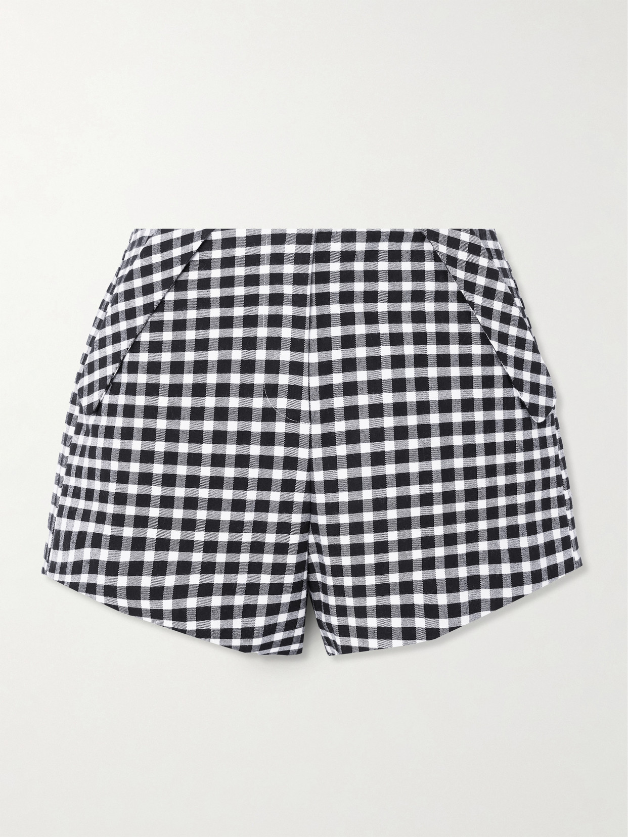 Posse Chiara Checked Cotton-blend Shorts In Multi
