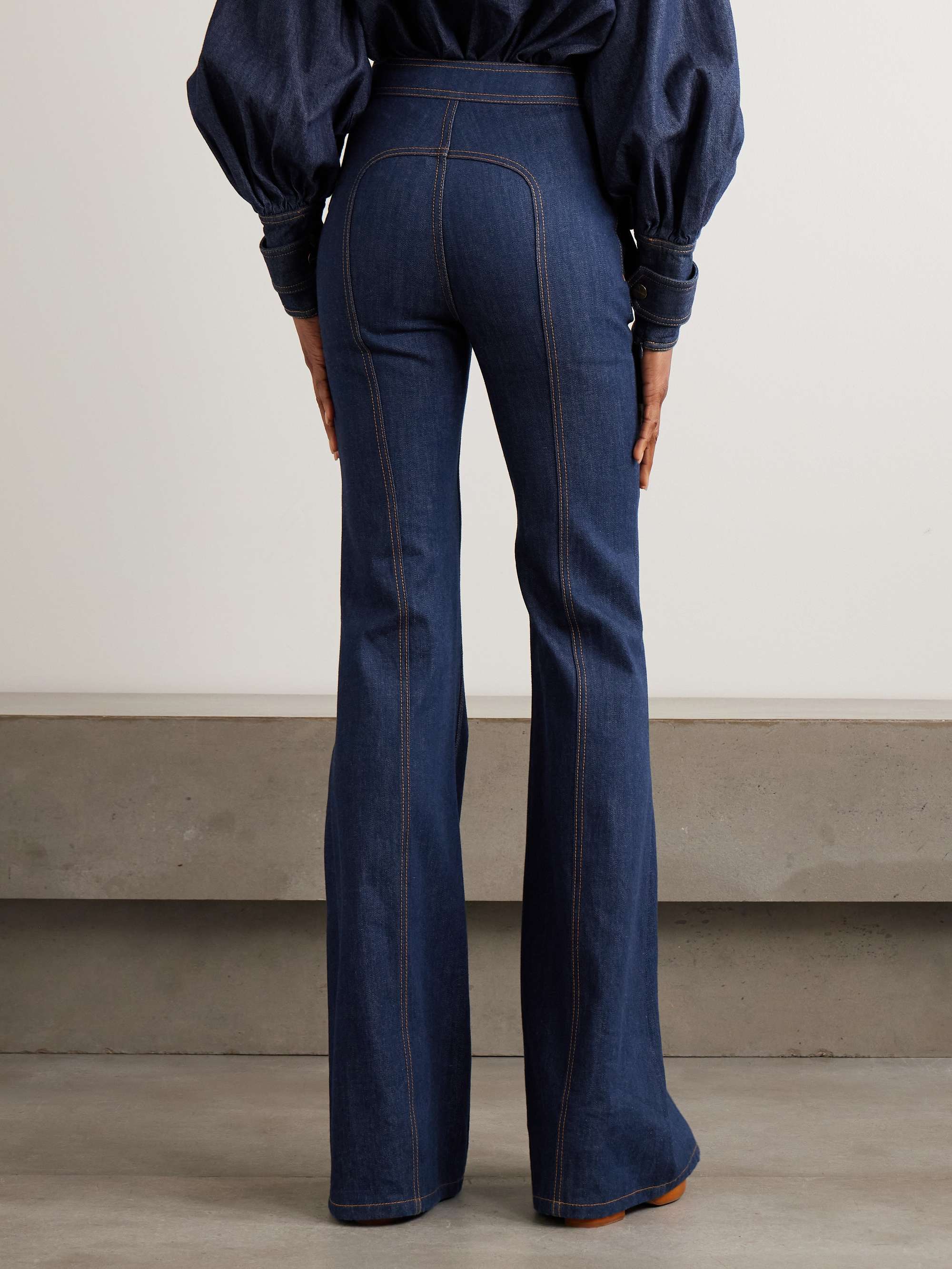 ZIMMERMANN Luna buckled flared cargo jeans | NET-A-PORTER