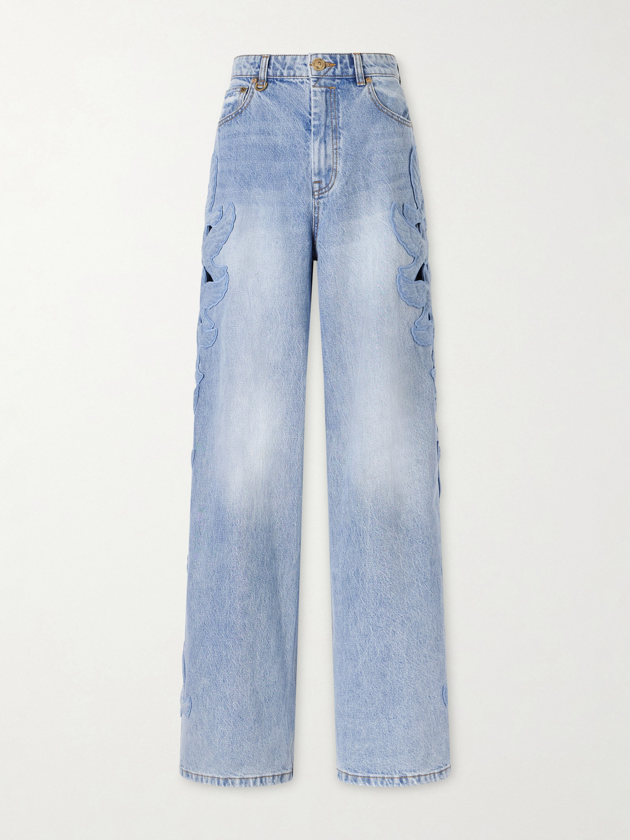 Zimmermann Alchemy Appliquéd Flared Jeans In Blue