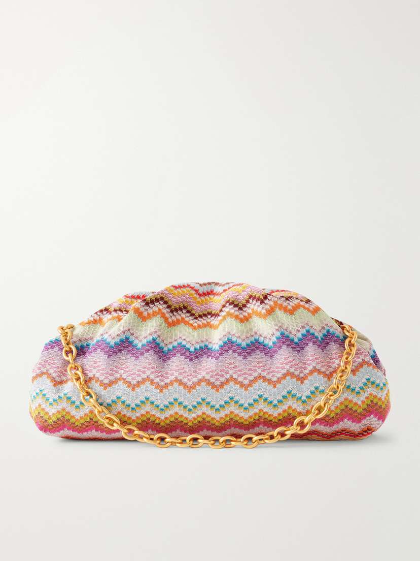 Missoni Large Striped Lurex Pouch