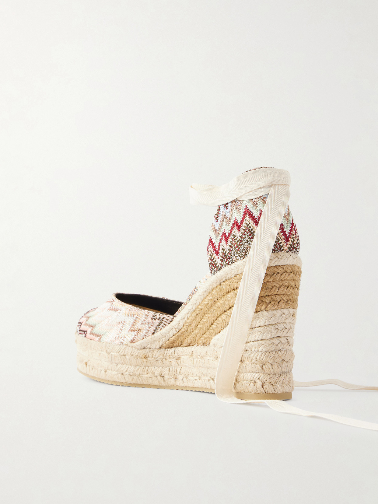 Eva 80 Striped Woven Wedge