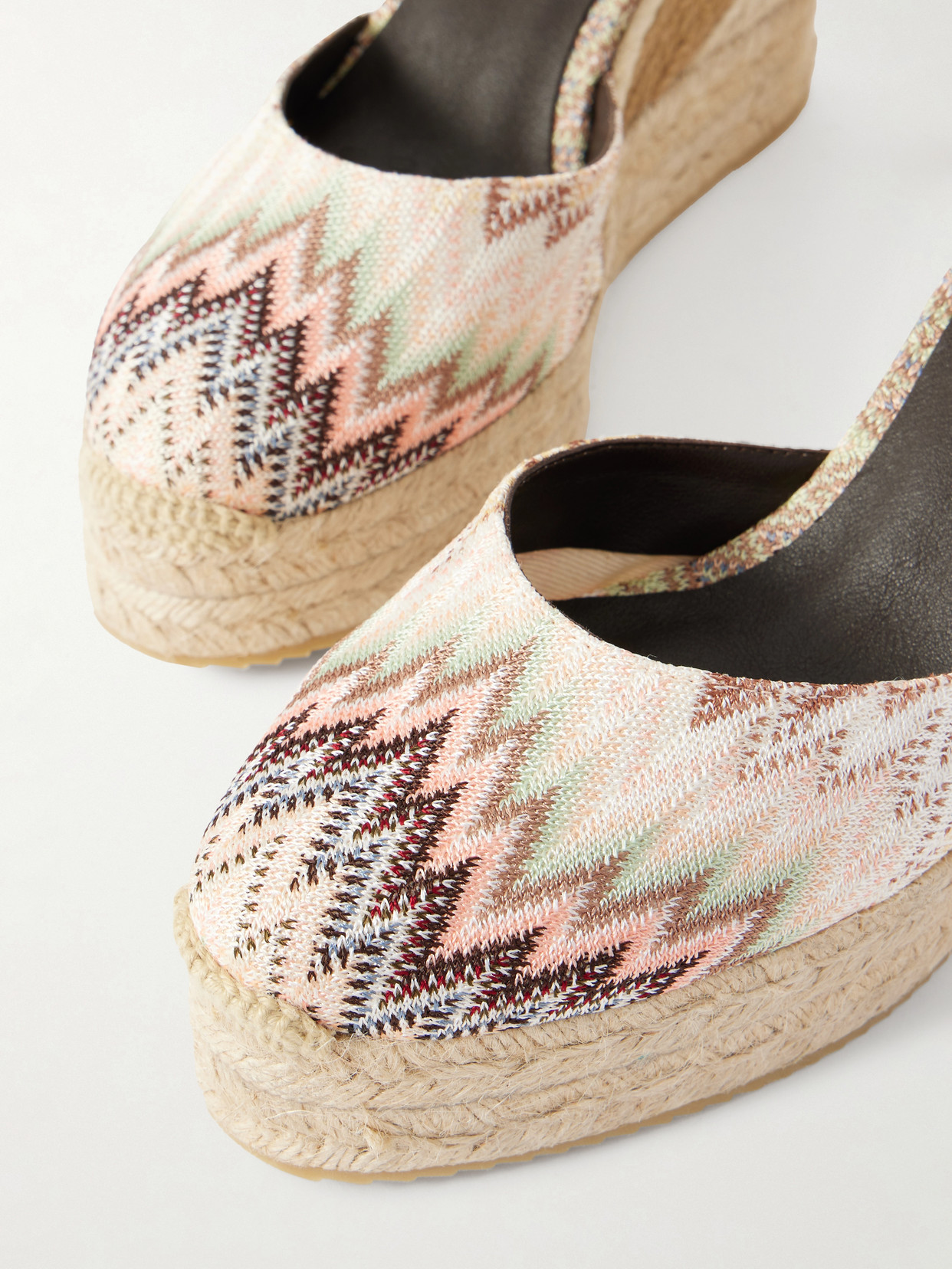 Eva 80 Striped Woven Wedge