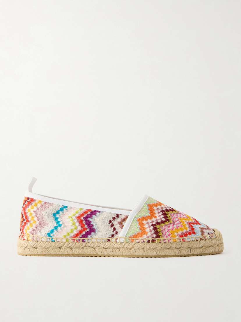Missoni Elle Striped Woven Espadrilles