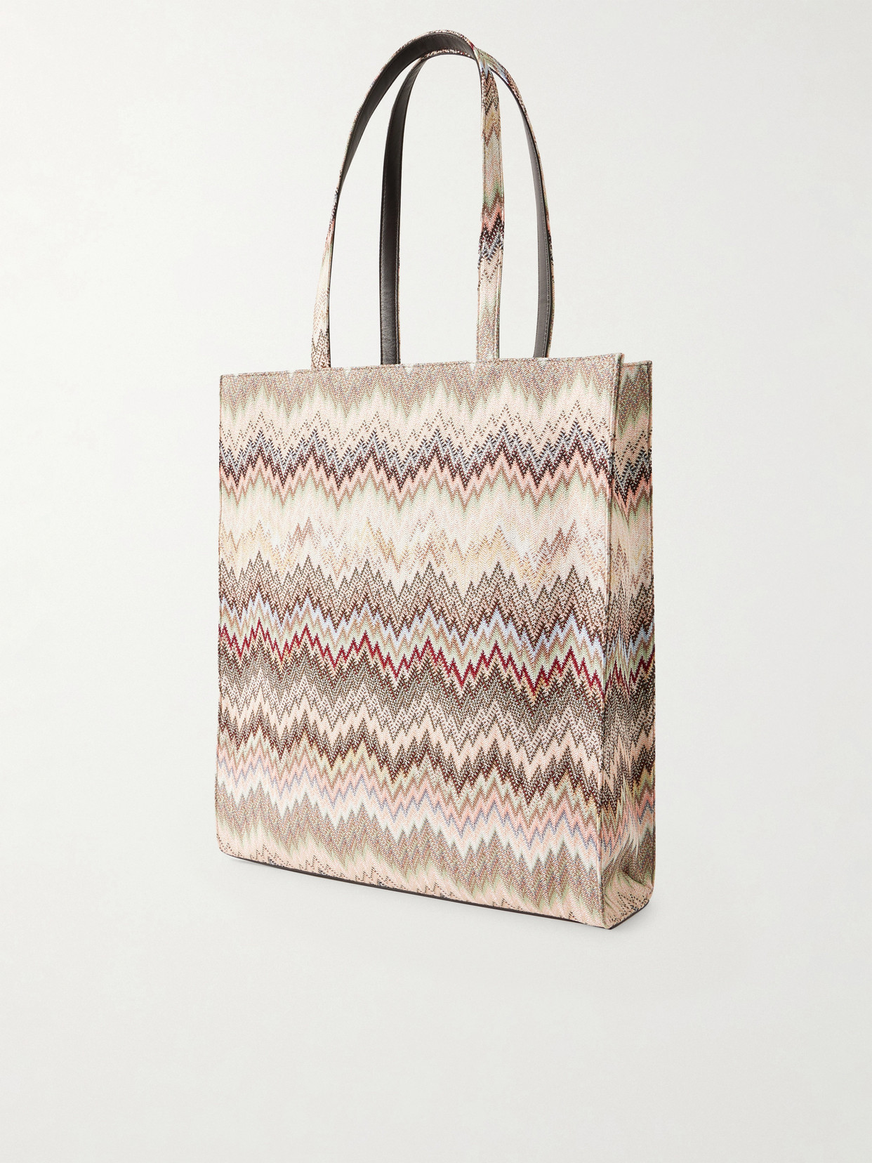 Striped Woven Lurex Tote