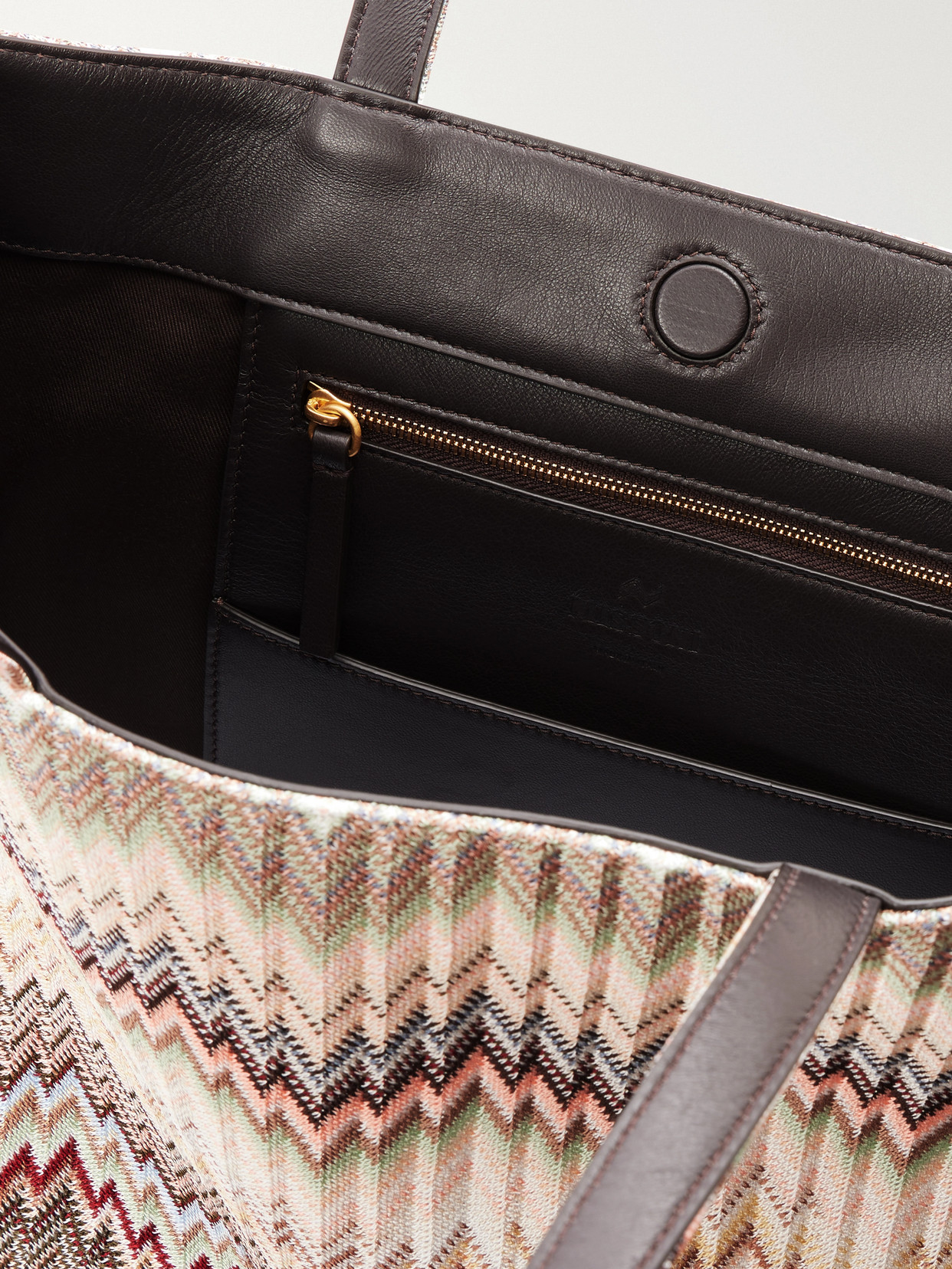 Striped Woven Lurex Tote
