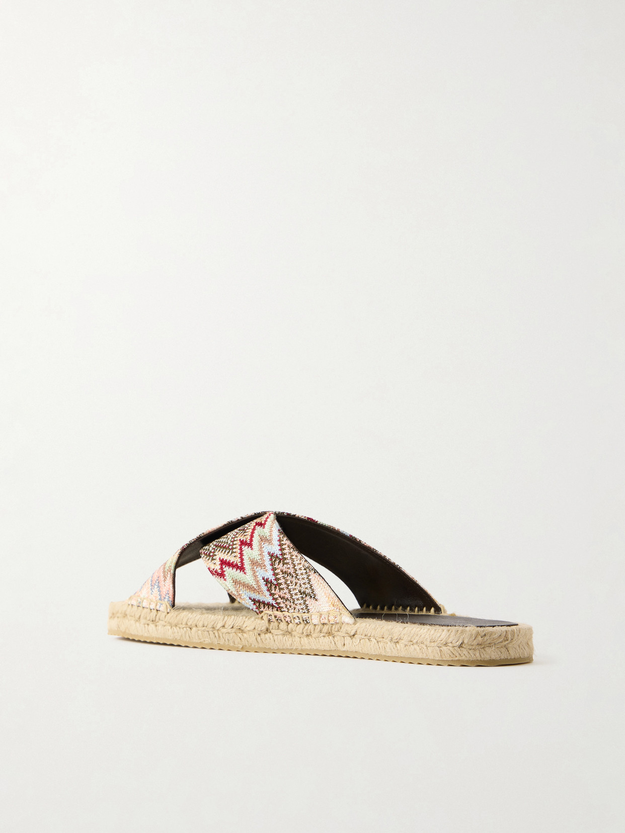 MISSONI HARLOW WOVEN STRIPED ESPADRILLES SANDALS