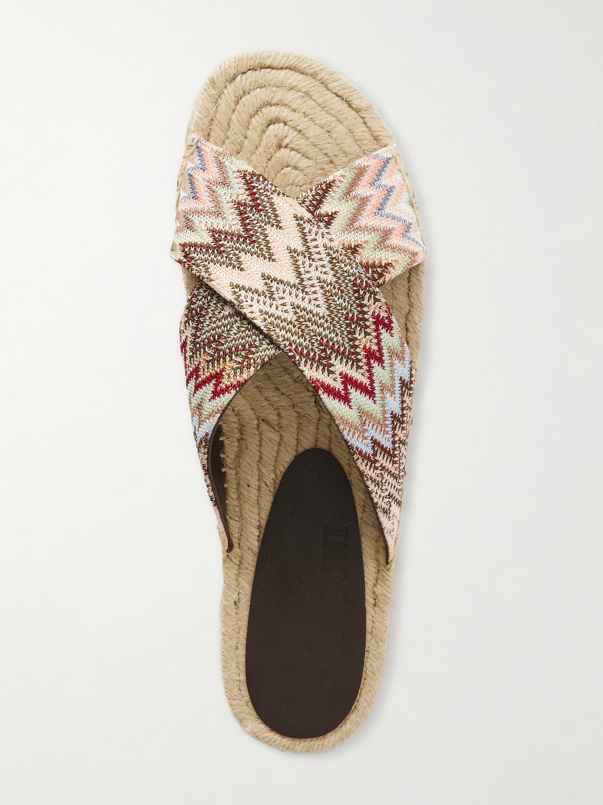 MISSONI HARLOW WOVEN STRIPED ESPADRILLES SANDALS