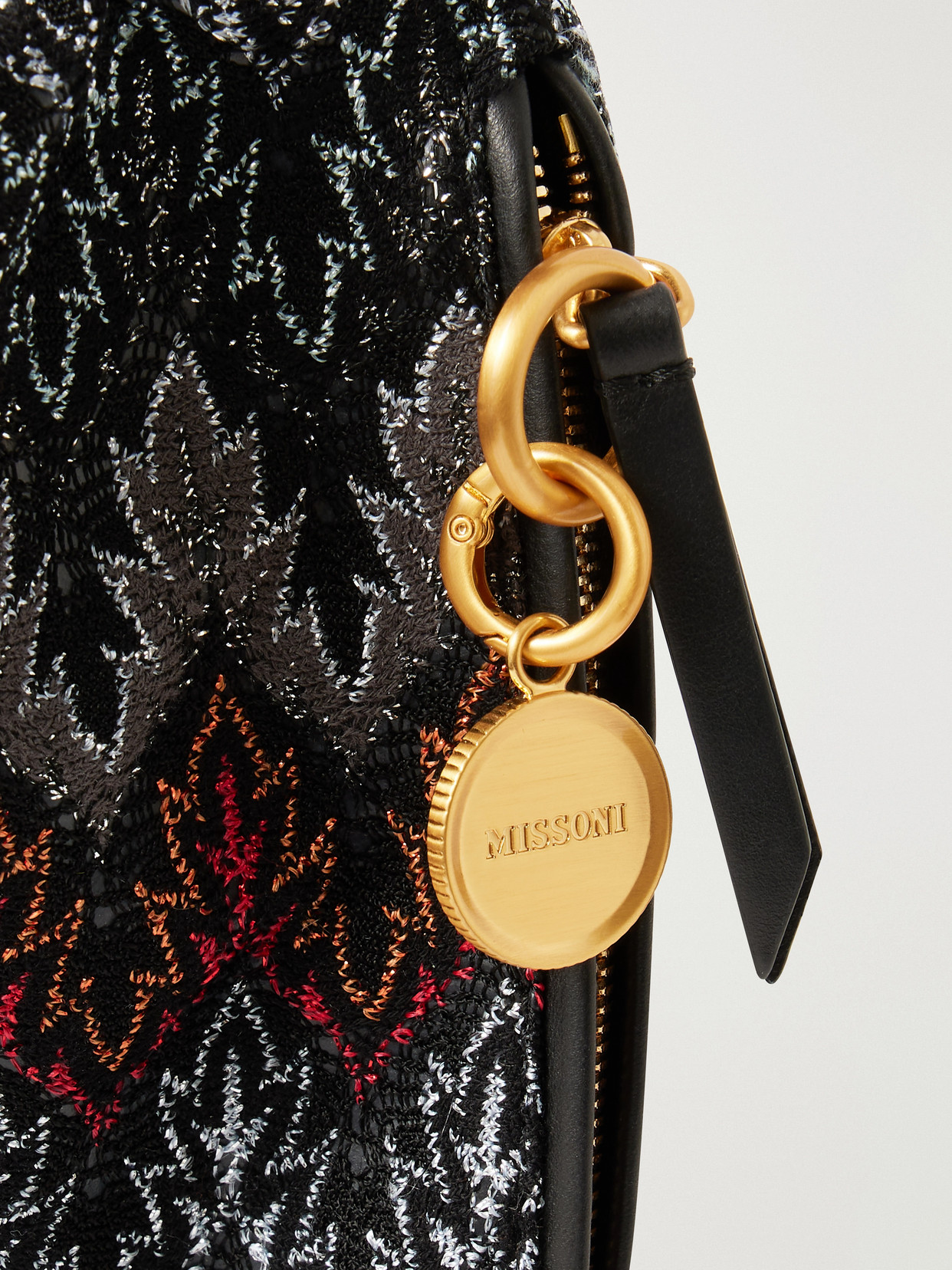 Striped Lurex Shoulder Bag