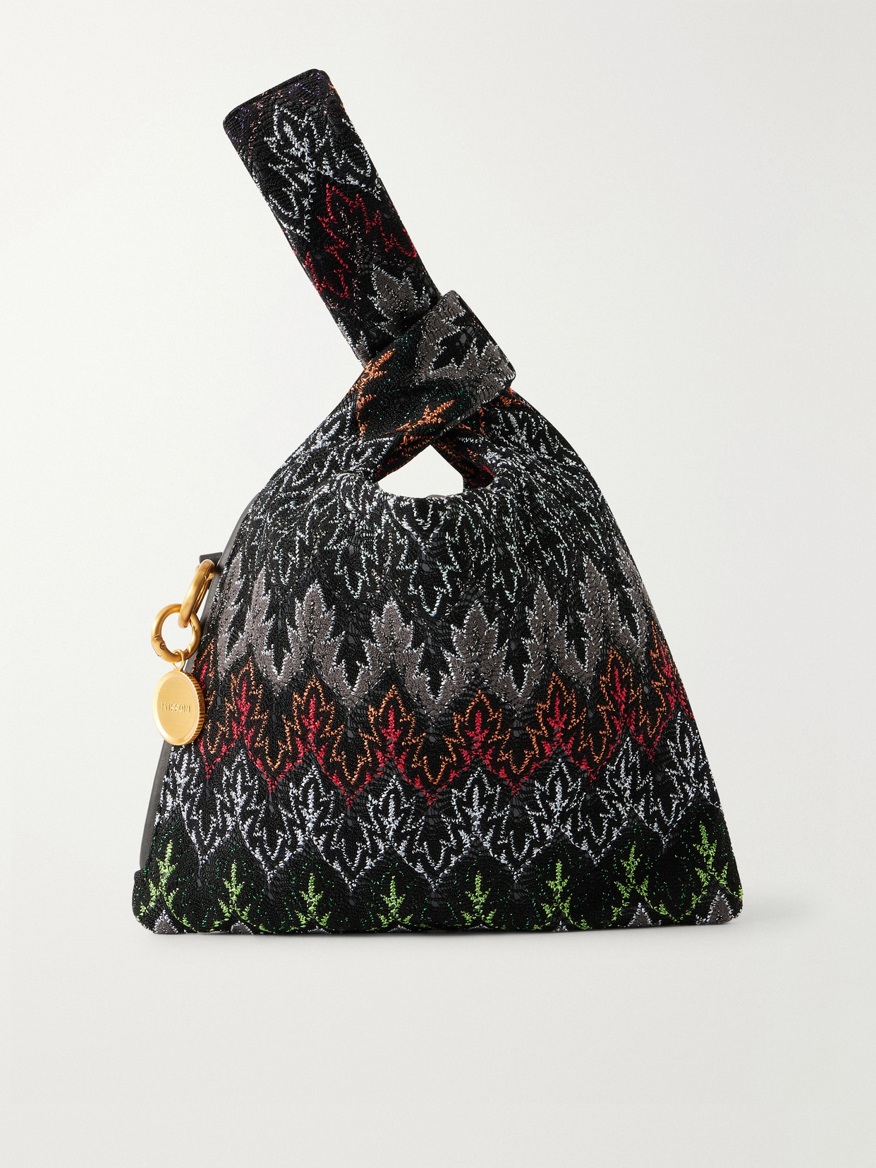 Missoni Striped Lurex Shoulder Bag In Black