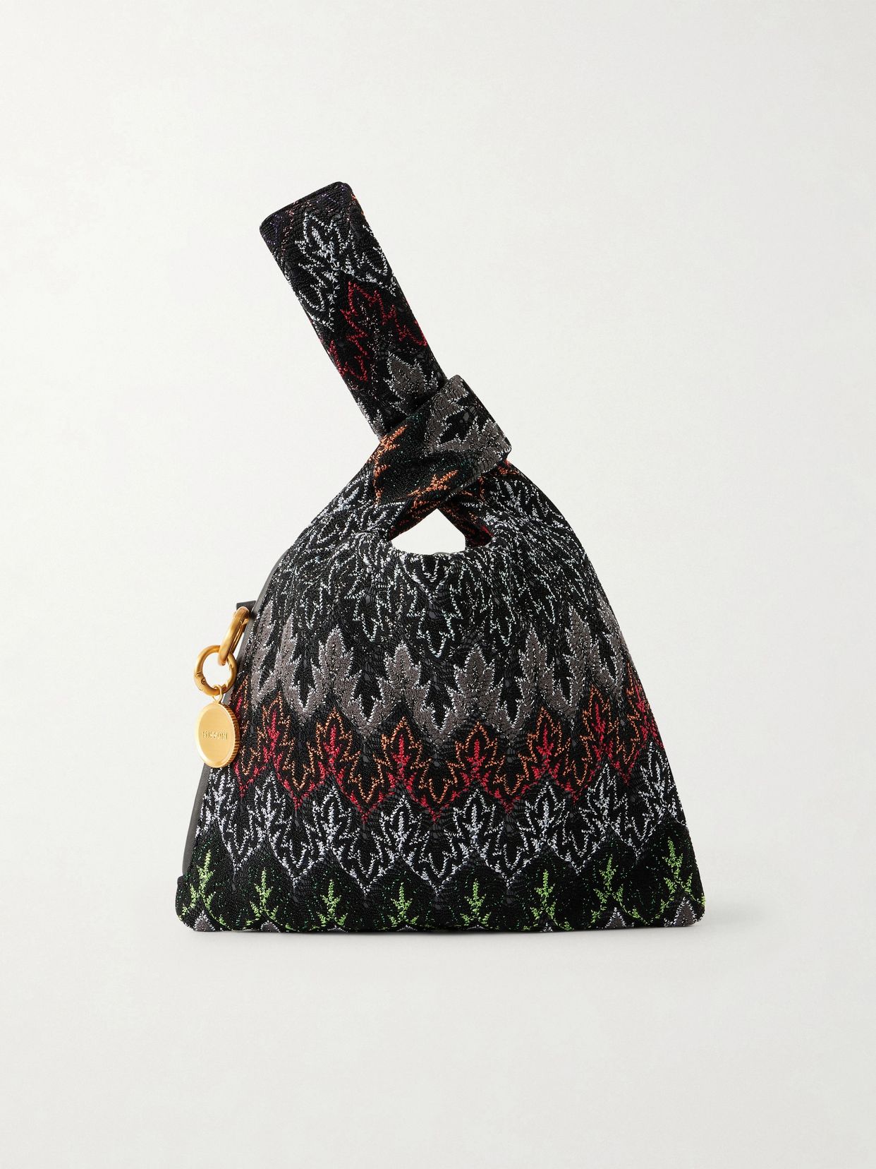 Striped Lurex shoulder bag
