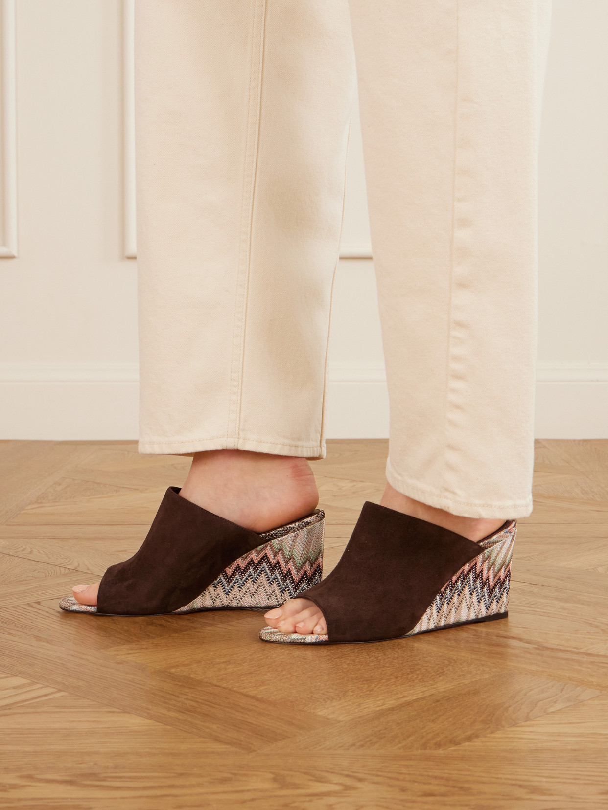 Mabel Striped Woven Wedge