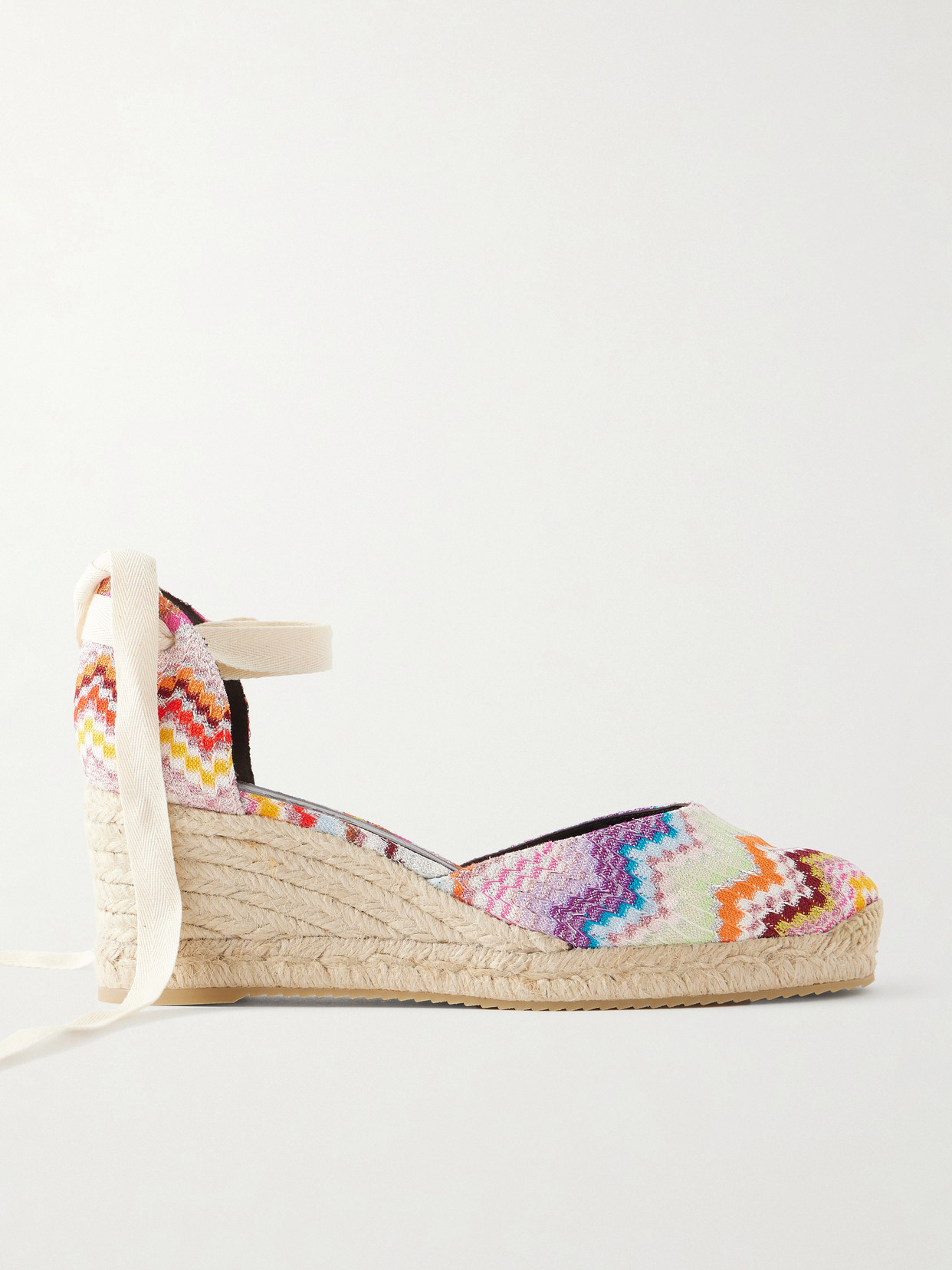 Missoni Eva 60 Striped Woven Espadrilles Sandals In Multi